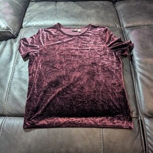 Chico's Velvet Top in Rich Plum